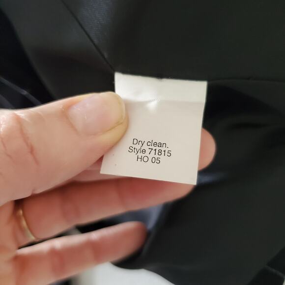 Y2K J.Crew Blazer Womens Medium Black Pinstripe Velvet Wednesday Addams Goth - Picture 8 of 10